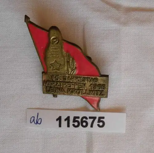 DDR Abzeichen 45.Jahrestag Märztreffen Leuna Kröllwitz 1966 (115675)