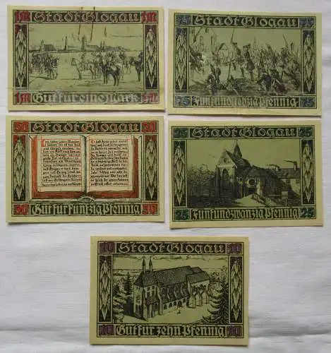 5 Banknoten Notgeld Stadt Glogau in Schlesien 1920 (119410)