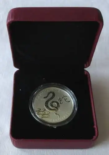 10 Dollar Silber Münze Canada Kanada Jahr der Schlange 2013 OVP (140877)