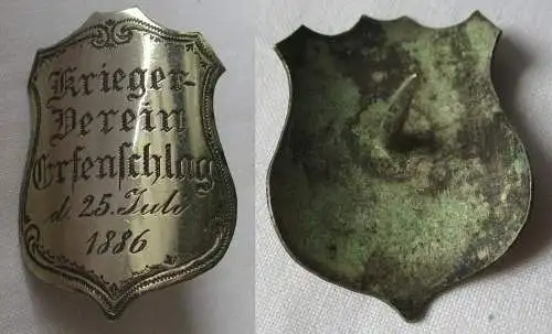 Seltener Stocknagel Militärverein Erfenschlag 25.7.1886 (143597)