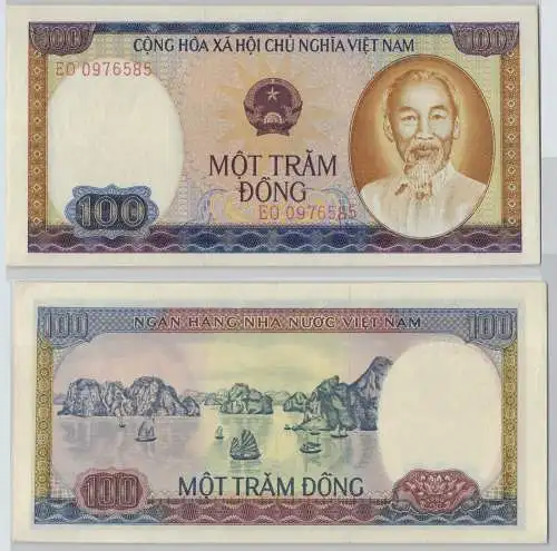 100 Dong Banknote Vietnam 1980 (1981) Pick 88 UNC (135910)