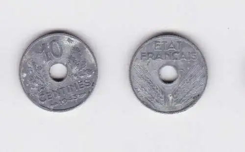 10 Centimes Zink Münze Frankreich 1943 (122952)