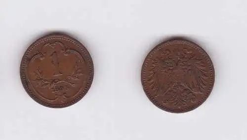 1 Heller Kupfer Münze Österreich 1895 (122939)