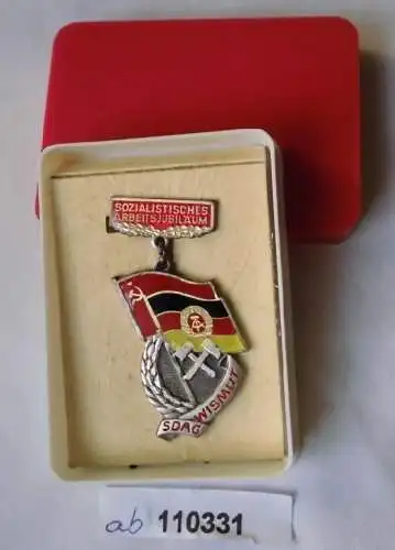 DDR Jubiläumsabzeichen soz.Arbeitsjubiläum SDAG Wismut Silber (110331)