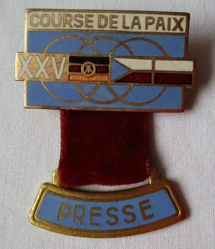 DDR Medaille XXV. Course de la Paix - Intern. Friedensfahrt 1972 PRESSE (126839)
