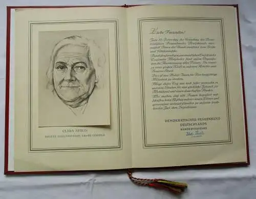 DDR Urkunde Ehrenzeichen 10 Jahre DFD 1957 demokratischer Frauenbund (100126)