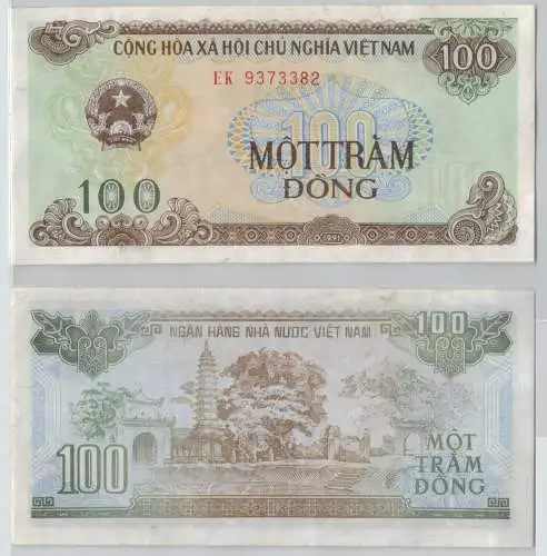 100 Dong Banknote Vietnam 1991 (1992) Pick 105 UNC (140489)