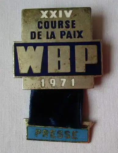 DDR Medaille XXIV Course de la Paix - Intern. Friedensfahrt 1971 PRESSE (128249)