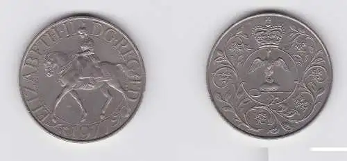 1 Crown Münze Großbritannien 1977 25.Jahre Thronbesteigung Elizabeth II (130647)