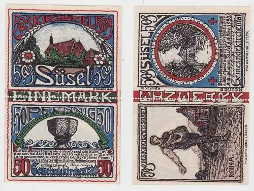 1 Mark Banknote Notgeld Gemeinde Kirchenrat Süsel 4.11.1920 (132257)