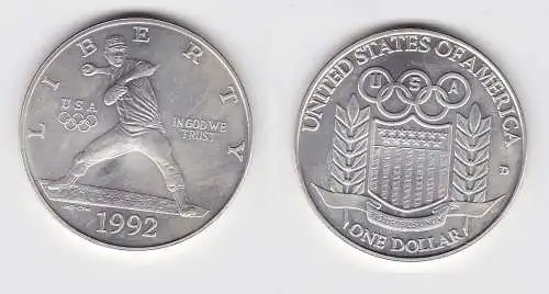 1 Dollar Silber Münze  USA 1992 S Olympiade Atlanta (131382)