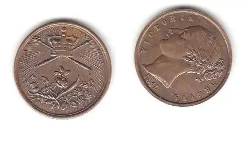 Kleine Messing Jubiläums Medaille Queen Victoria Regina 1846 (113210)