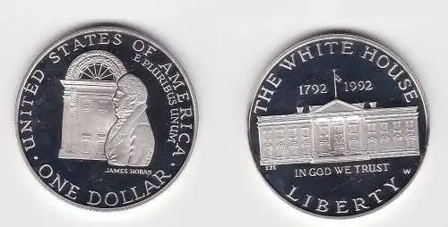 1 Dollar Silber Münze  USA 1992 200 Jahre weißes Haus (131224)