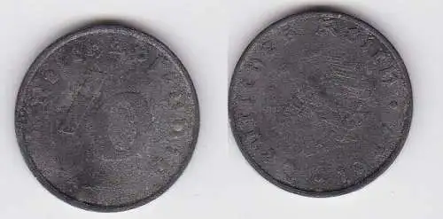 10 Reichspfennig Zink Münze 3.Reich 1947 A Jäger 375 (130760)
