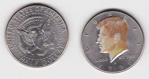1/2 Dollar Farbmünze USA 1996 John F. Kennedy (127839)