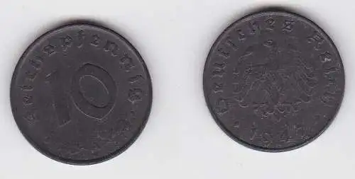 10 Reichspfennig Zink Münze 3.Reich 1947 A Jäger 375 (130087)