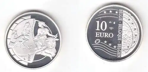 10 Euro Silbermünze Belgien EU Erweiterung 2004 (113071)