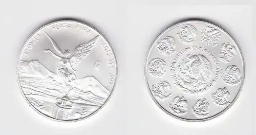 1 ONZA PLATA PURA Münze Mexiko 1 Unze 999 Silber TOP 2012 (130827)