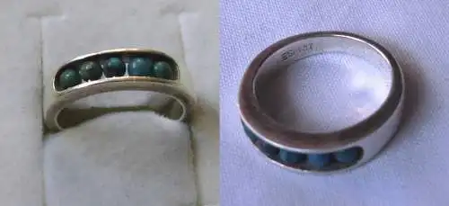 eleganter 925er Sterling Silber Esprit Ring mit blauen Perlen Größe 7 (118231)