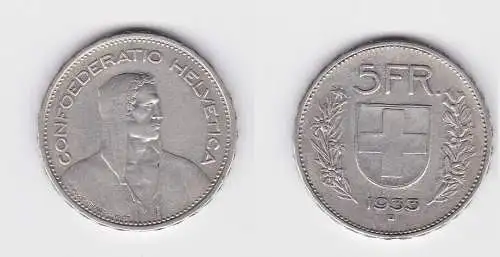 5 Franken Silber Münze Schweiz 1931 B (131486)