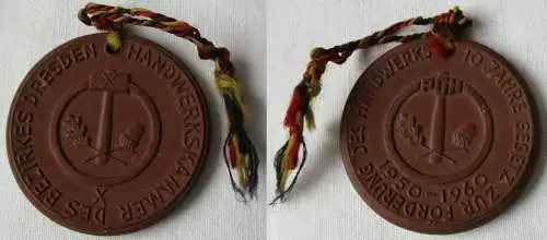 DDR Medaille 10 Jahre Gesetz zur Förderung des Handweks 1950 - 1960 PGH (148968)