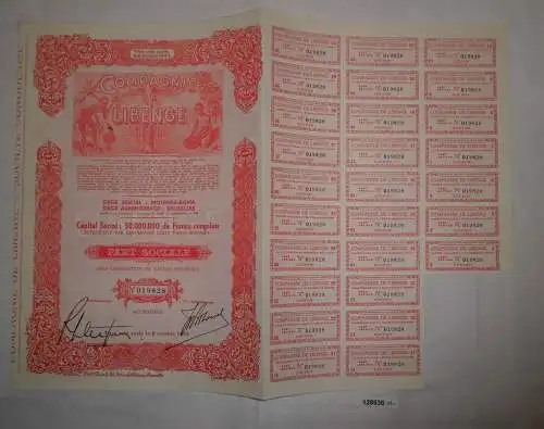 Aktie Compagnie de Libenge, Société Congolaise, Belgisch Kongo 1944 (128638)