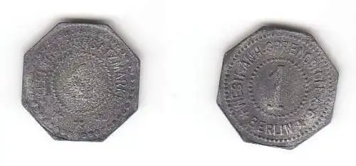 1 Pfennig Zink Münze Notgeld Berlin Westf.Anh.Sprengstoff AG (113248)