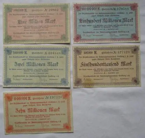 5 Banknoten Inflation Amtshauptmannschaft Stollberg i.E. 1923 (120877)
