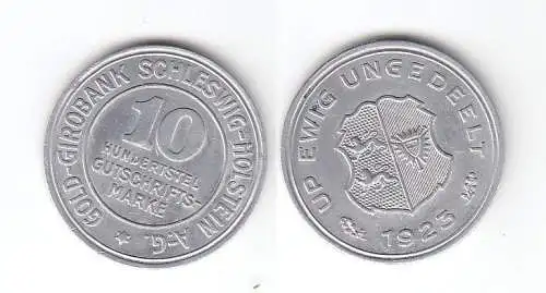 10/100 Gutschriftsmarke Gold Girobank Schleswig Holstein 1923 (113302)