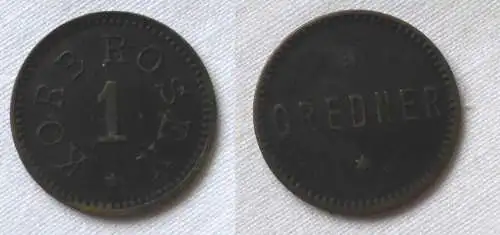 1 Pfennig Wertmarke Credner Korbrosen um 1920 (123448)