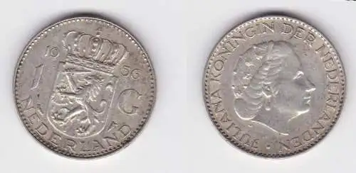 1 Gulden Silber Münze Niederlande 1956 (151809)