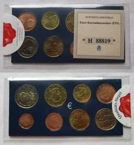 KMS Euro Kursmünzensatz Finnland in Stempelglanz + Zertifikat (136841)