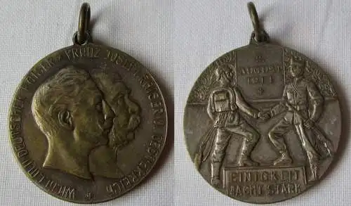 Medaille Einigkeit macht stark - Wilhelm II dt. Kaiser & Franz Josef I. (144422)