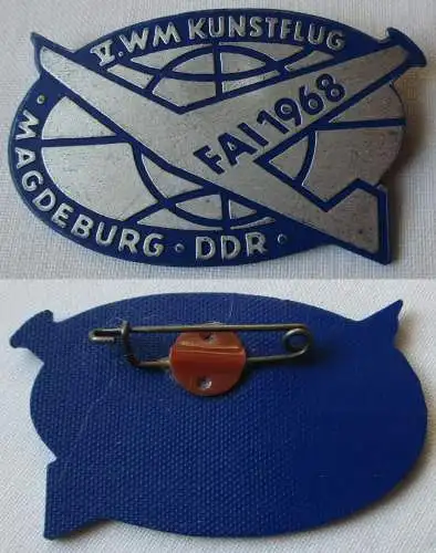 DDR Abzeichen V. WM Kunstflug Magdeburg FAI 1968 (150496)