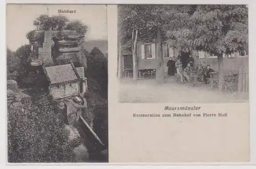 99315 AK Maursmünster - Restauration zum Bahnhof von Pierre Hoff 1911