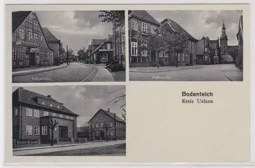 900990 AK Bodenteich Kreis Uelzen - Kreis-Kasse, Wesche's Gasthaus 1941