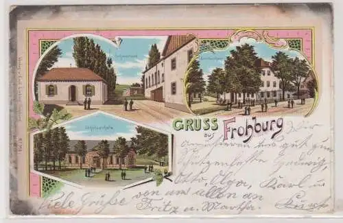 49042 AK Gruss aus Frohburg - Schiesstand, Schützenhalle, Schützenhaus 1903