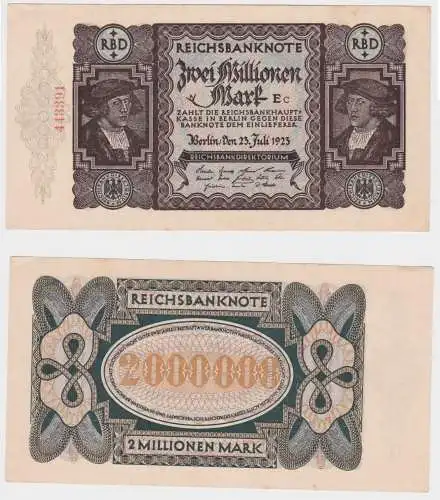 2 Millionen Mark Inflation Banknote 23.Juli 1923 Ro.89 b (156765)