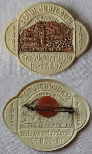DDR Abzeichen 75 Jahre Schuljubiläum Großrückerswalde 1882-1957 (153752)