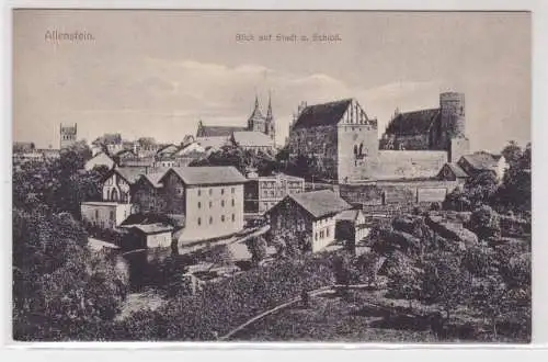 86283 Ak Allenstein Olsztyn - Blick auf Stadt u. Schloß um 1920