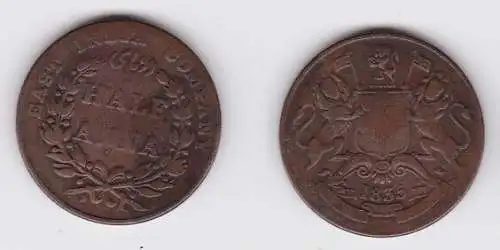 1/2 Anna Kupfer Münze East India Company 1835 (156779)