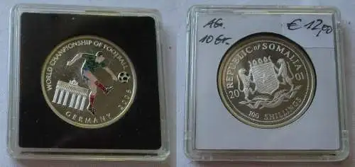 100 Shillings Silber Münze Rep. Somalia Fussball WM in Deutschland 2006 (156822)