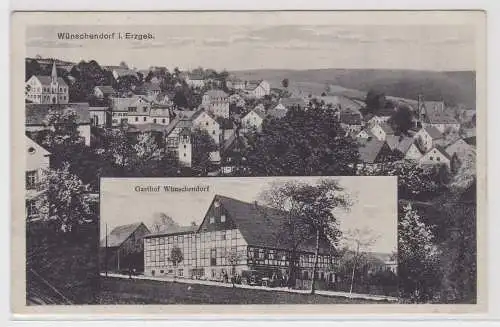 86607 Ak Gasthof Wünschendorf im Erzgebirge 1926