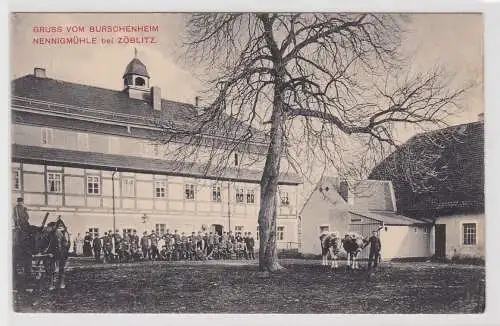 14261 Ak Gruß vom Burschenheim Nennigmühle bei Zöblitz um 1910