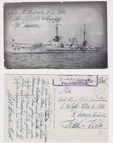 61576 Feldpost Ak Kriegsschiff S.M.S. von der Tann 1918