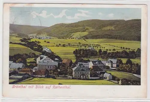 70942 Ak Grünthal mit Blick auf Rothenthal 1906
