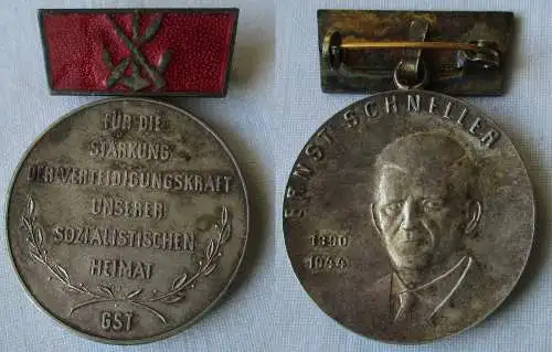DDR Medaille Ernst Schneller GST Silber 900er Punze auf der Rückseite (119764)