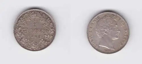 1 Gulden Silber Münze Bayern Ludwig I. 1848 f.vz (135205)