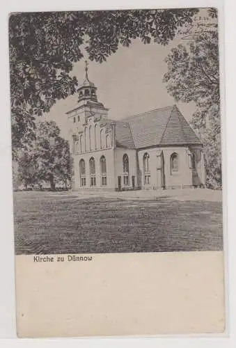 96164 Ak Kirche zu Dünnow Duninowo in Pommern um 1910