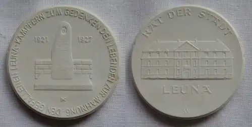 DDR Medaille Rat der Stadt Leuna - den Gefallenen Leuna-Kämpfern 1927 (149318)